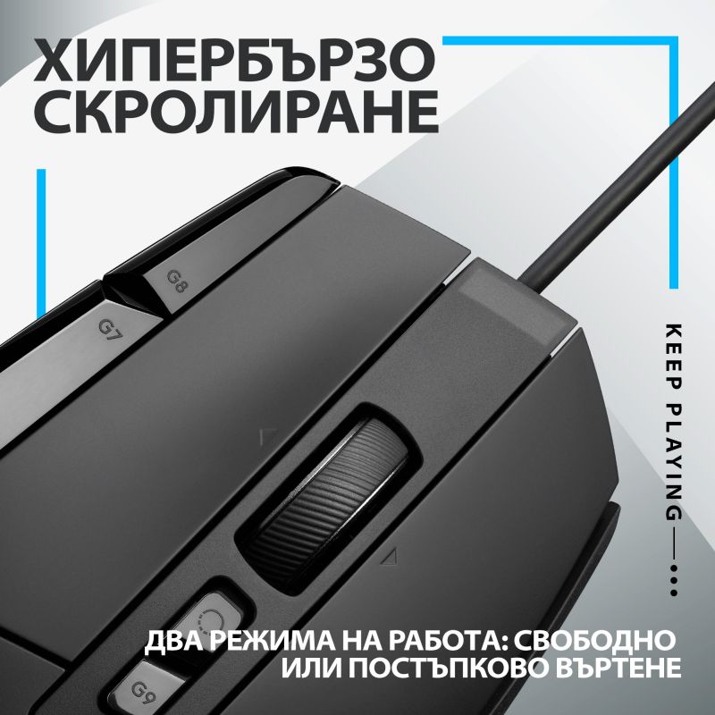 Мишка Logitech G502 X, оптична (25 600dpi), USB, черна, гейминг - характеристика 4