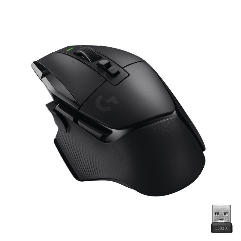 Мишка Logitech G502 X Lightspeed, оптична (25 600 dpi), безжична, USB, черна, гейминг - характеристика 6