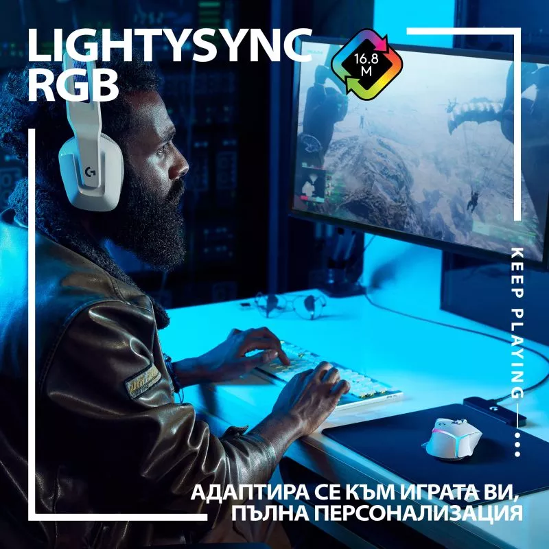 Мишка Logitech G502 X Plus, оптична (25 600 dpi), безжична, USB, черна, гейминг - характеристика 3