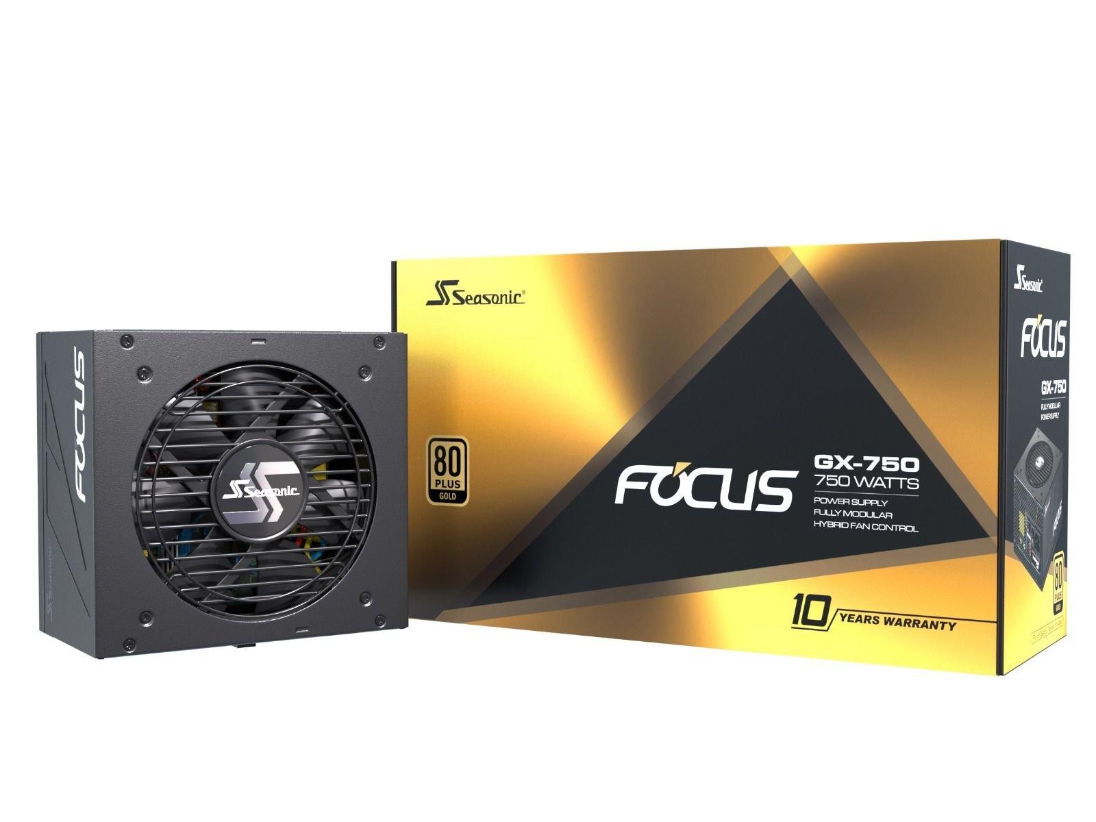 Захранване Seasonic FOCUS Plus, 750W, Active PFC, 80+ Gold, 120мм вентилатор - характеристика 1