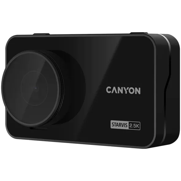 Видеорегистратор Canyon DVR25GPS, камера за автомобил, WQHD (2560x1440@60fps), 3" (7.62cm), IPS Touch дисплей, 5Mpix, CMOS сензор, MicroSD до 128GB, USB-C, GPS, Wi-Fi - характеристика 1
