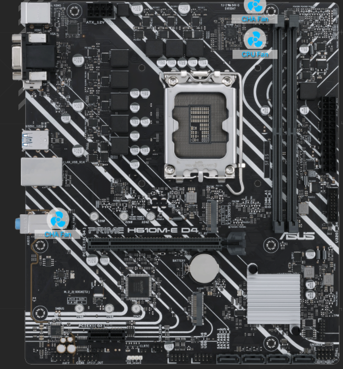 Дънна платка ASUS PRIME H610M E D4, H610, DDR4, PCI-E 4.0, (DP&D-Sub&HDMI), 4x SATA 6Gb/s, 2x M.2, x USB 3.2 Gen 1 Type-A, Micro ATX - характеристика 8