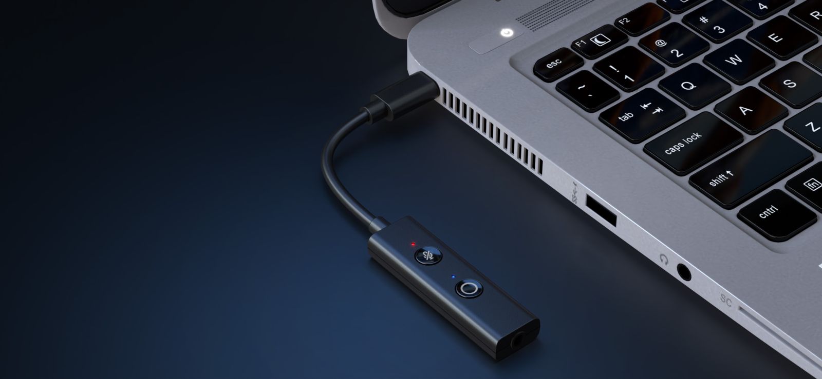 Външна звукова карта Creative Sound Blaster Play! 4, 2.0, USB-C, шумопотискане при разговори, 24-bit/192kHz аудио, черна - характеристика 1