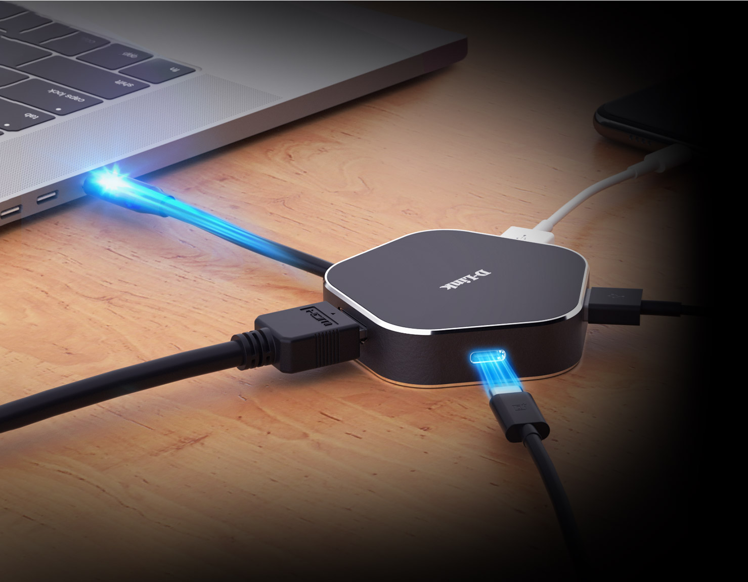 Докинг станция D-Link M420, от USB C към 1x USB C, 2x USB A, 1x HDMI, черна - характеристика 5