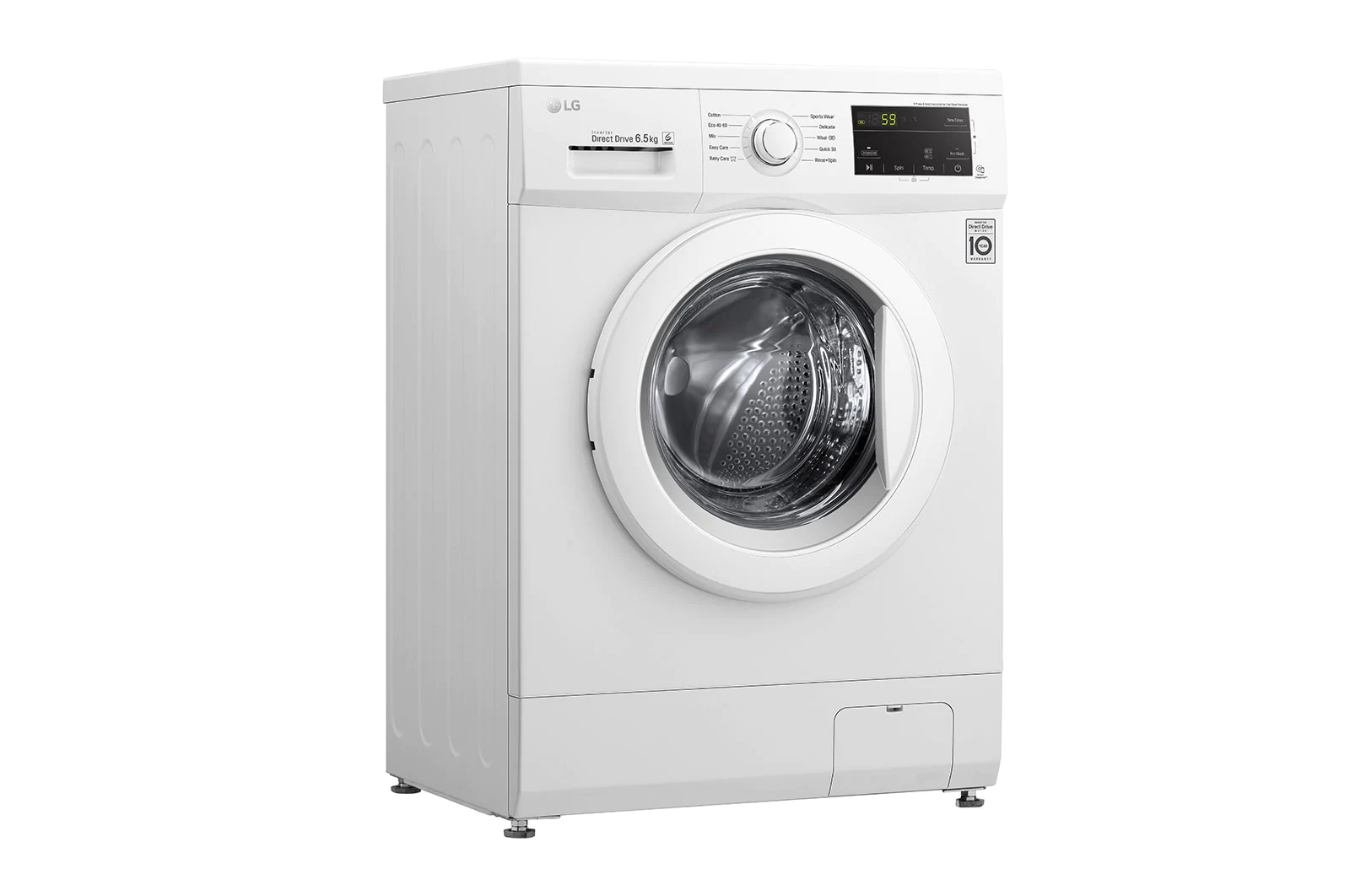 Перална машина LG F2J3WN3WE, клас E, 6.5 кг. капацитет, 1200 оборота, свободностояща, 60 cm, 6 Motion Direct Drive, бяла - характеристика 2