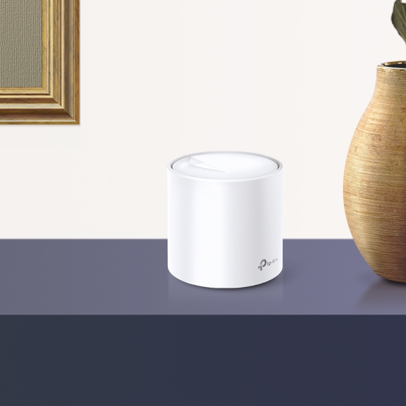 Безжична Wi-fi система TP-Link Deco X20 (1-pack), 1800Mbps, 2.4GHz (574Mbps), 5GHz (1201Mbps), Wireless AX, 1x LAN 10/100/1000bps, 1x WAN 10/100/1000bps, 4 вътрешни антени - характеристика 1