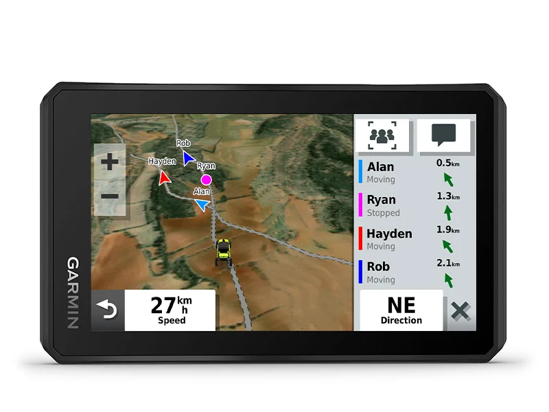 Навигация Garmin Tread (010-02406-10), 5.5" (13.9 cm) дисплей, GPS, Wi-Fi, Bluetooth, 32GB вградена памет, до 6 часа време за работа, microSD слот до 256GB, IPX7, карти на Европа, Африка, Близкия изток, Северна, Южна Америка, Австралия, Нова Зеландия - характеристика 2