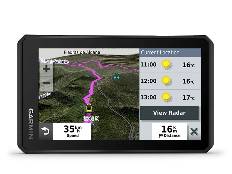 Навигация Garmin Tread (010-02406-10), 5.5" (13.9 cm) дисплей, GPS, Wi-Fi, Bluetooth, 32GB вградена памет, до 6 часа време за работа, microSD слот до 256GB, IPX7, карти на Европа, Африка, Близкия изток, Северна, Южна Америка, Австралия, Нова Зеландия - характеристика 14