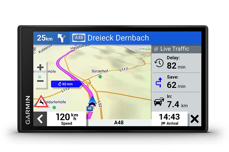 Навигация за автомобил Garmin DriveSmart 66 MT-S EU с Amazon Alexa, 6" (15.24cm) сензорен TFT WSVGA дисплей, 32GB вградена памет, microSD слот, Wi-Fi, Bluetooth, карта на Европа - характеристика 5