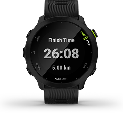 Смарт часовник Garmin Forerunner 55 Black, 1.04" (2.64 cm) MIP дисплей, до 14 дни живот на батерията, GPS, акселерометър, пулсомер, Connect IQ, хидратация, съвместим с Android и Apple устройства, черен - характеристика 8