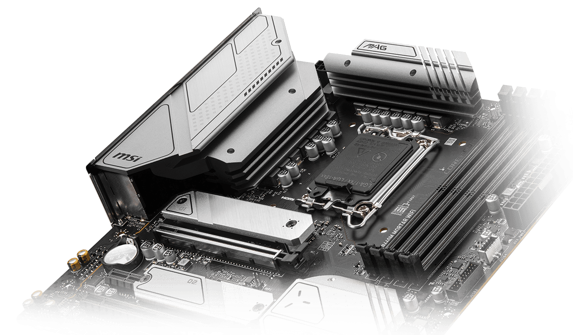 Дънна платка MSI MAG B660M MORTAR WIFI, B660, LGA1700, DDR5, PCI-E 4.0 (DP&HDMI)(CF), 6x SATA 6Gb/s, 2x M.2 slots, 1x USB 3.2 Gen2x2 Type-C, Wi-Fi 6E, Bluetooth 5.2, Micro-ATX - характеристика 2