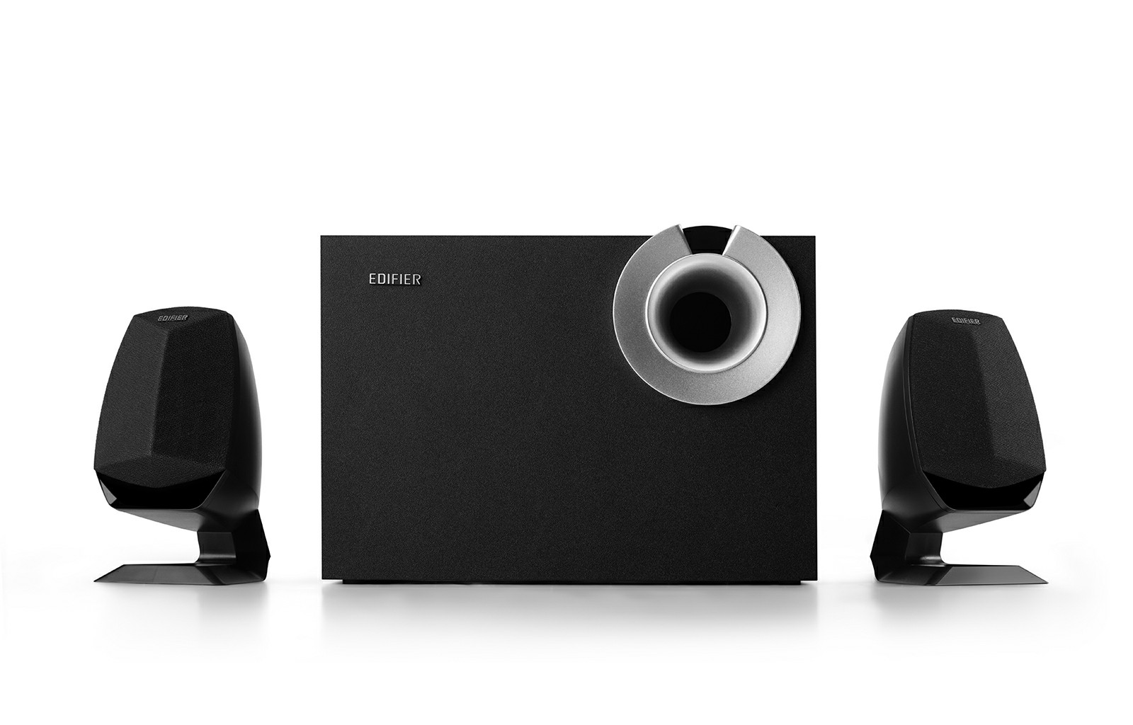 Тонколони Edifier M201BT, 2.1, 34W (2x 8W + 18W), Bluetooth, 3.5mm жак, черни - характеристика 1