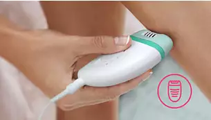 Епилатор Philips Satinelle Essential BRE224/00, за крака, зелен, 6бр. - характеристика 3