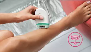 Епилатор Philips Satinelle Essential BRE224/00, за крака, зелен, 6бр. - характеристика 1