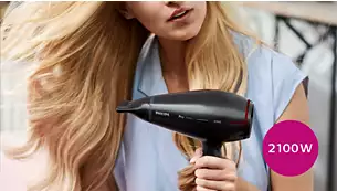 Сешоар Philips HPS910/00, 2100W, 2 степени на скоростта, 3 температури, черен - характеристика 2