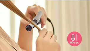 Маша за коса Philips StyleCare Essential BHB862/00, керамично покритие, индикатор за готовност, черна, 6бр. - характеристика 6