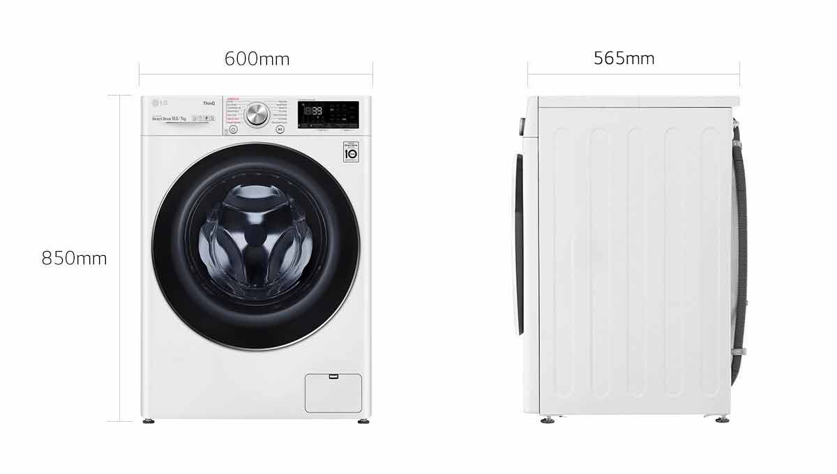 Перална машина LG F4WV709S1E, A, 9 кг. капацитет, 1400 оборота в мин, 14 програми на пране, свободностояща, 60сm ширина, TurboWash 360, AI DD, LG ThinQ, бяла - характеристика 5