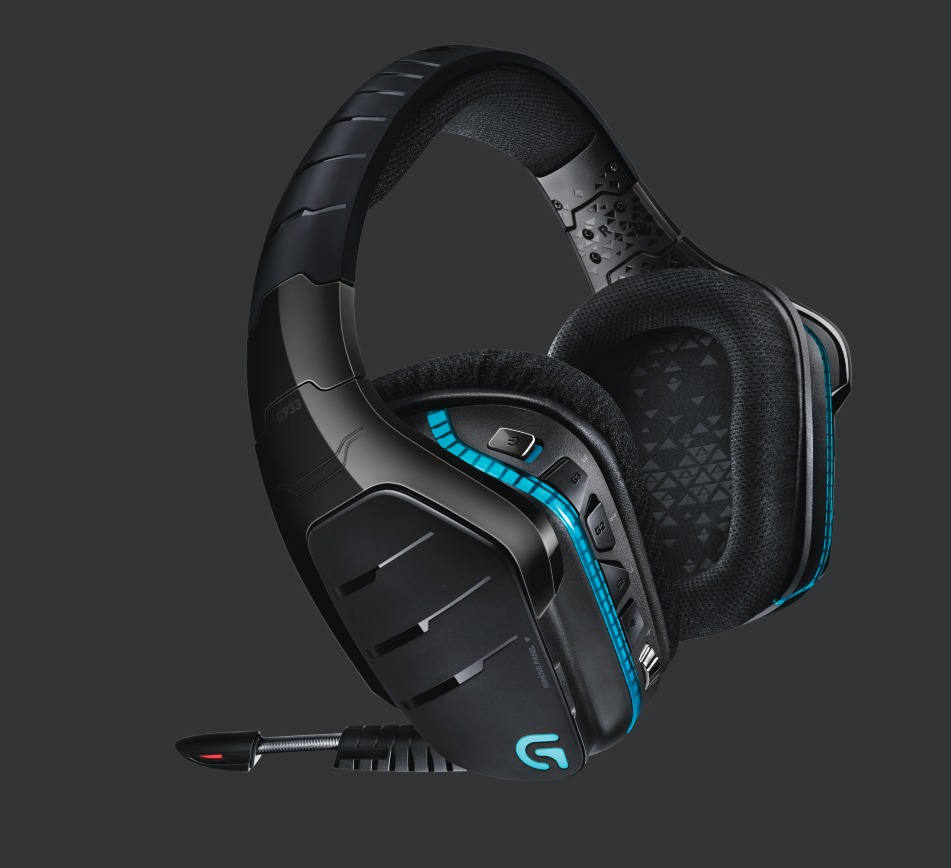 Слушалки Logitech G933 Artemis Spectrum, гейминг, безжични, режим с кабел, 7.1 surround, шумозаглушаващ микрофон, програмируеми копчета и LED, черни - характеристика 1