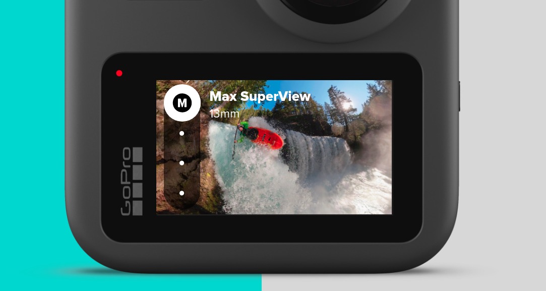 Екшън камера GoPro Max(2025)(CHDHZ-203-RW), камера за екстремен спорт, 5K(4992x2496 pixels)@60fps, 360 градуса видео, водоустойчива, черна - характеристика 1