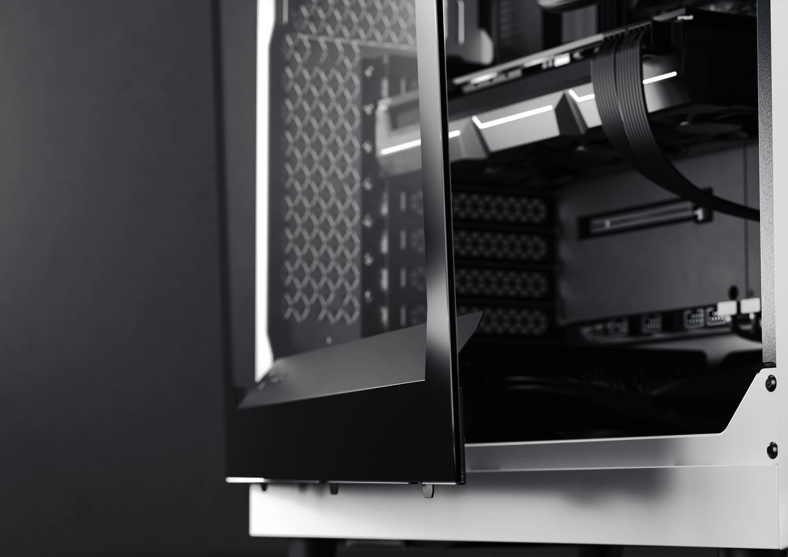Кутия Fractal Design Focus 2 Black Solid, ATX/mATX/mITX, черна, без захранване - характеристика 2