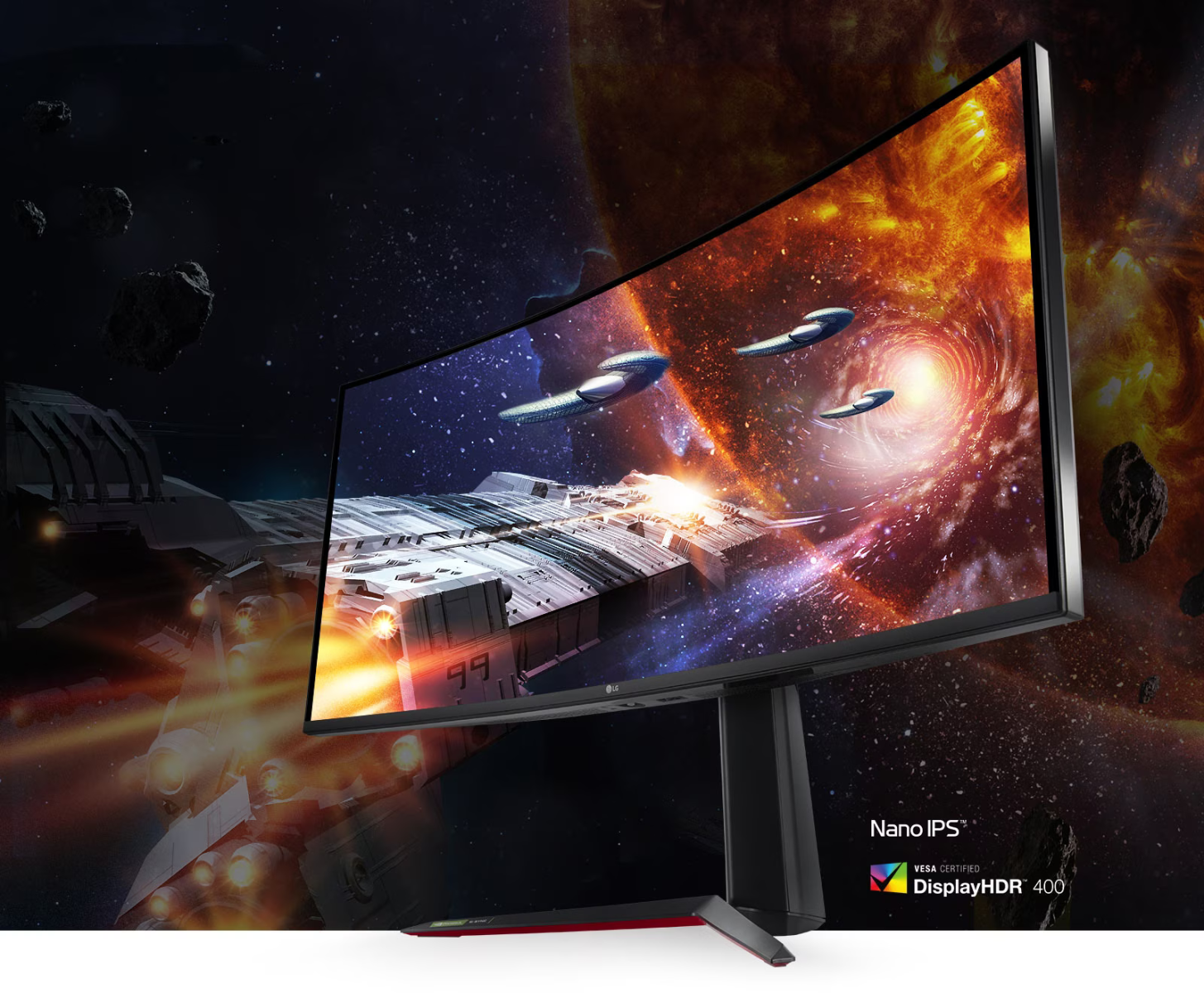 Монитор LG UltraGear 34GN850P-B, 34" (86.36cm), IPS панел, 160Hz, QHD, 1ms, 400 cd/m2, HDMI, DisplayPort, USB, HDR10 - характеристика 4