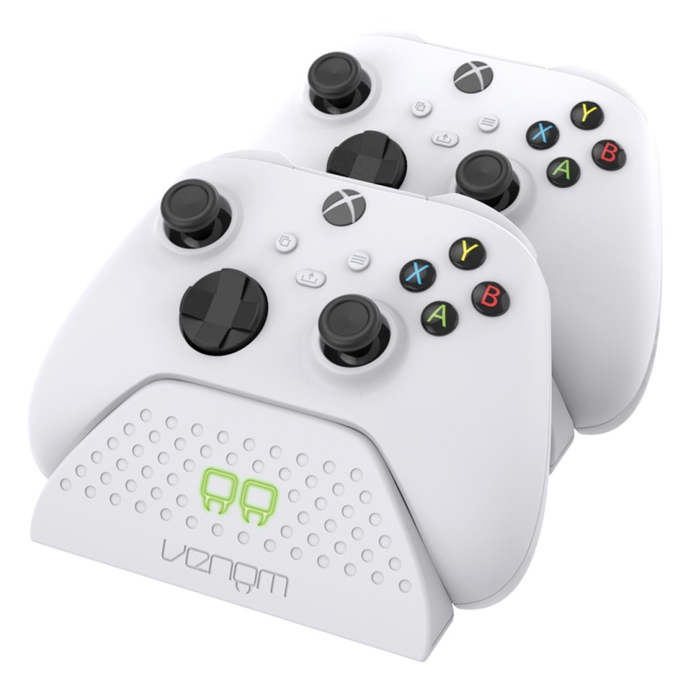 Докинг станция Venom VS2871, за зареждане на Xbox Series X/S контролери, 2x презареждаеми батерии, бяла - характеристика 1