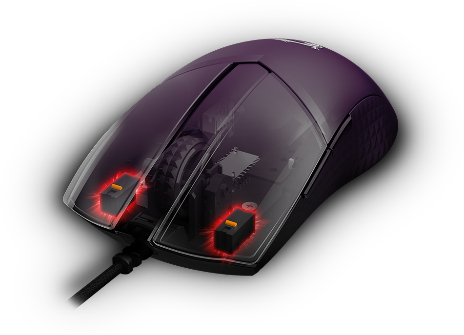 Мишка MSI Clutch GM41 Lightweight, оптична(6400dpi), USB, гейминг, черна, 6 бутона, PixArt PMW-3389 оптичен сензор - характеристика 4