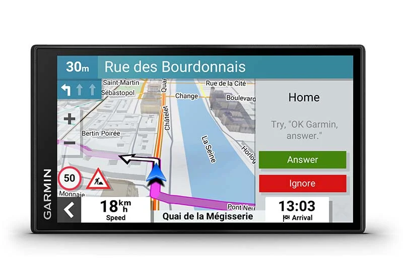 Навигация за автомобил Garmin DriveSmart 76 (010-02470-10), 6.95" (17.7cm) TFT Touch дисплей, 32GB вградена памет, слот за microSD, карта на Европа, информация за трафика, Bluetooth, Wi-Fi - характеристика 4