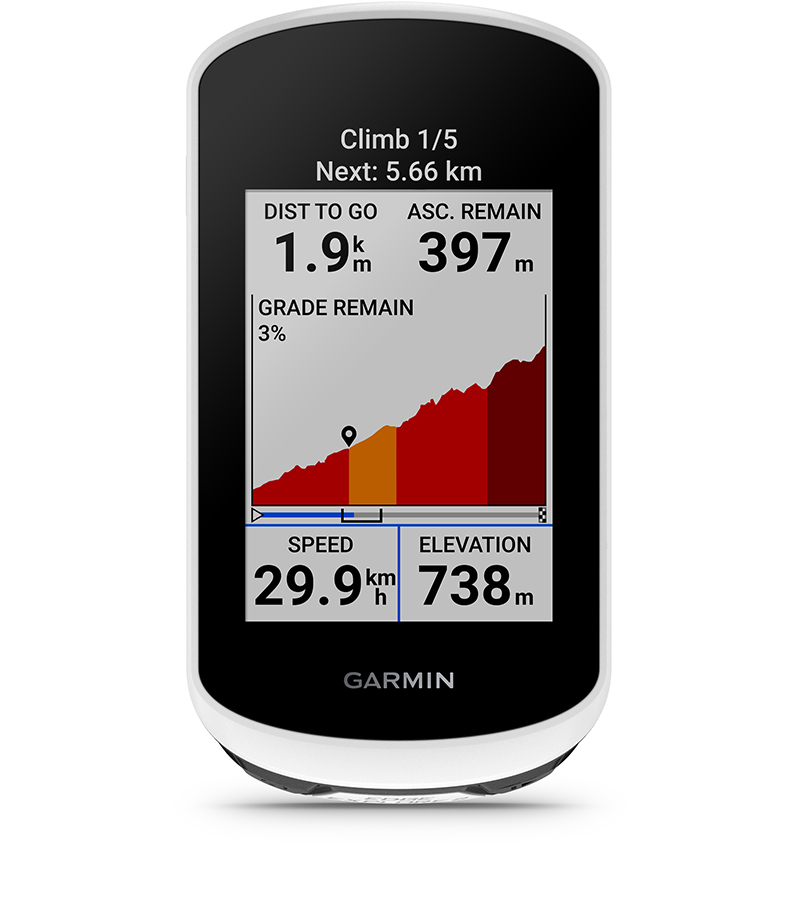 Навигация за велосипед Garmin Edge Explore 2, 3" (7.62cm) цветен Touch дисплей, 16GB вградена памет, IPX7 водоустойчивост, базова карта, Bluetooth, ANT+, Wi-Fi - характеристика 6