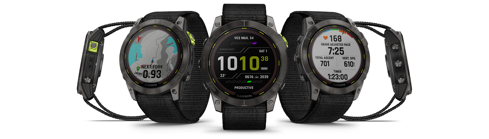 Смарт часовник Garmin Enduro 2, 1.4" (3.55cm) трансфлективен MIP дисплей, до 34 дни време на работа, соларно зареждане, 10ATM, 32GB вградена памет, GPS, пулсоксиметър, Mult-frequency позициониране, спортни режими, Blueooth, ANT+, Wi-Fi, черен - характеристика 1