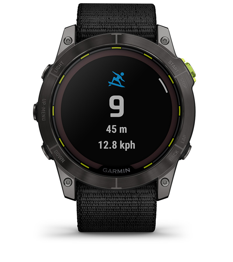Смарт часовник Garmin Enduro 2, 1.4" (3.55cm) трансфлективен MIP дисплей, до 34 дни време на работа, соларно зареждане, 10ATM, 32GB вградена памет, GPS, пулсоксиметър, Mult-frequency позициониране, спортни режими, Blueooth, ANT+, Wi-Fi, черен - характеристика 18