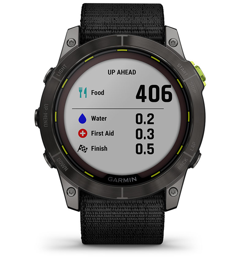 Смарт часовник Garmin Enduro 2, 1.4" (3.55cm) трансфлективен MIP дисплей, до 34 дни време на работа, соларно зареждане, 10ATM, 32GB вградена памет, GPS, пулсоксиметър, Mult-frequency позициониране, спортни режими, Blueooth, ANT+, Wi-Fi, черен - характеристика 24