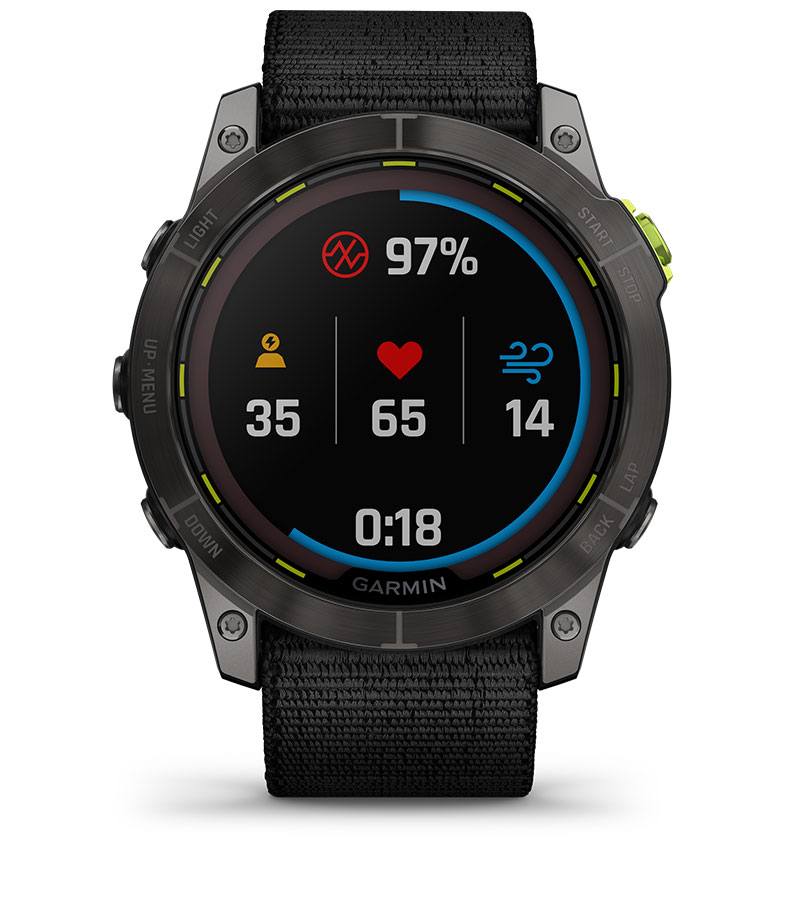 Смарт часовник Garmin Enduro 2, 1.4" (3.55cm) трансфлективен MIP дисплей, до 34 дни време на работа, соларно зареждане, 10ATM, 32GB вградена памет, GPS, пулсоксиметър, Mult-frequency позициониране, спортни режими, Blueooth, ANT+, Wi-Fi, черен - характеристика 29