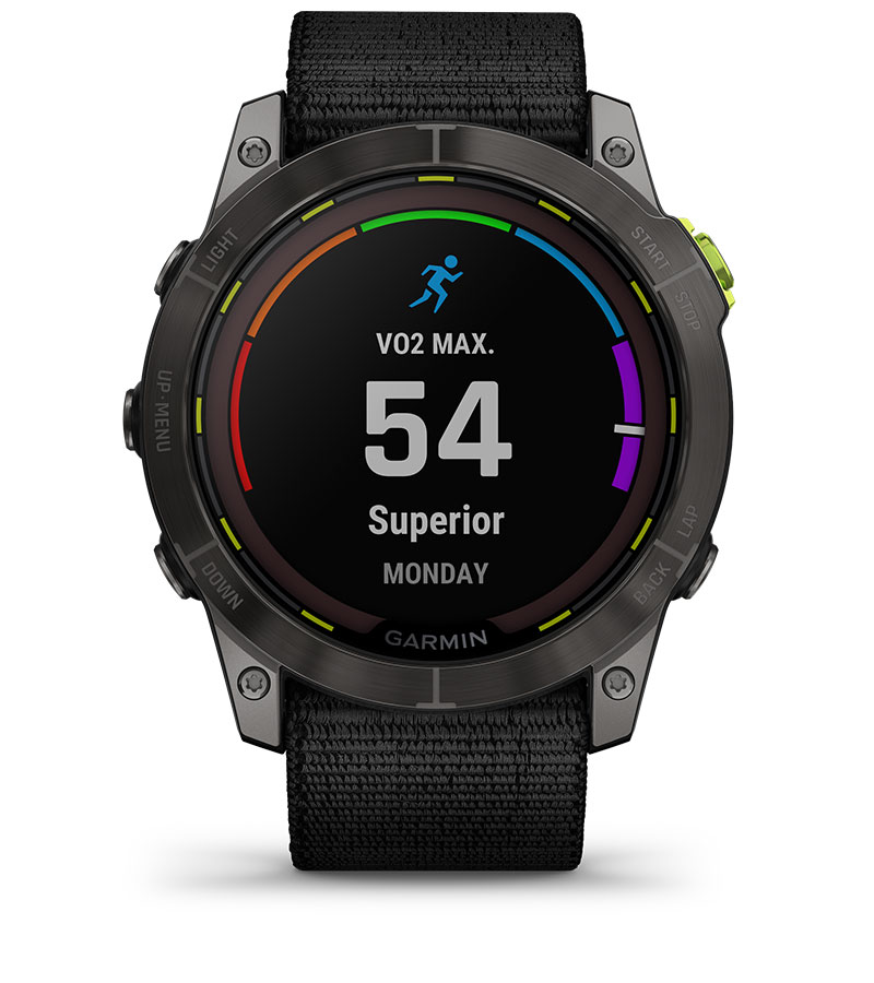 Смарт часовник Garmin Enduro 2, 1.4" (3.55cm) трансфлективен MIP дисплей, до 34 дни време на работа, соларно зареждане, 10ATM, 32GB вградена памет, GPS, пулсоксиметър, Mult-frequency позициониране, спортни режими, Blueooth, ANT+, Wi-Fi, черен - характеристика 3