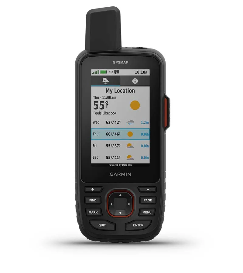 Ръчна навигация Garmin GPSMAP 67i, 3" (7.62cm) TFT цветен дисплей, 16GB вградена памет, microSD до 32GB, до 180 часа време на работа, IPX7 водоустойчивост, Wi-Fi, ANT+, Bluetooth - характеристика 14