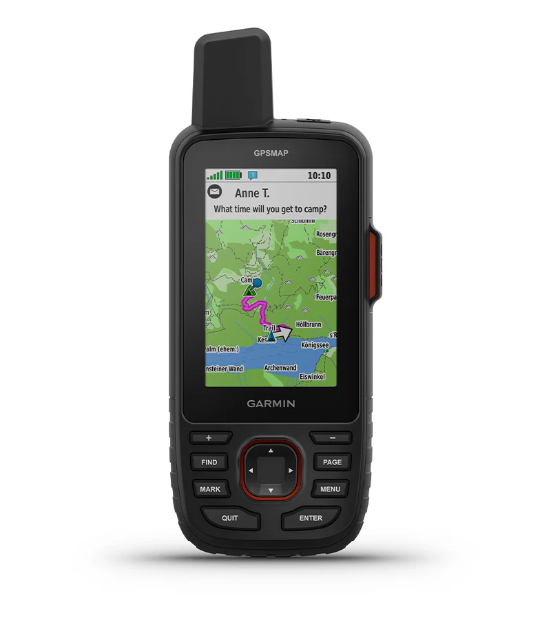 Ръчна навигация Garmin GPSMAP 67i, 3" (7.62cm) TFT цветен дисплей, 16GB вградена памет, microSD до 32GB, до 180 часа време на работа, IPX7 водоустойчивост, Wi-Fi, ANT+, Bluetooth - характеристика 7