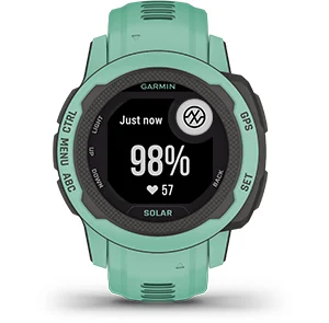 Смарт часовник Garmin Instinct 2S Solar 40mm (Graphite), два прозореца 0.79" x 0.79" (2 cm) трансфлективен MIP дисплей, Bluetooth, ANT+, GPS, 32MB вградена памет, мониторинг на съня, соларно зареждане, 10ATM, до 51 дни време на работа, черен - характеристика 25