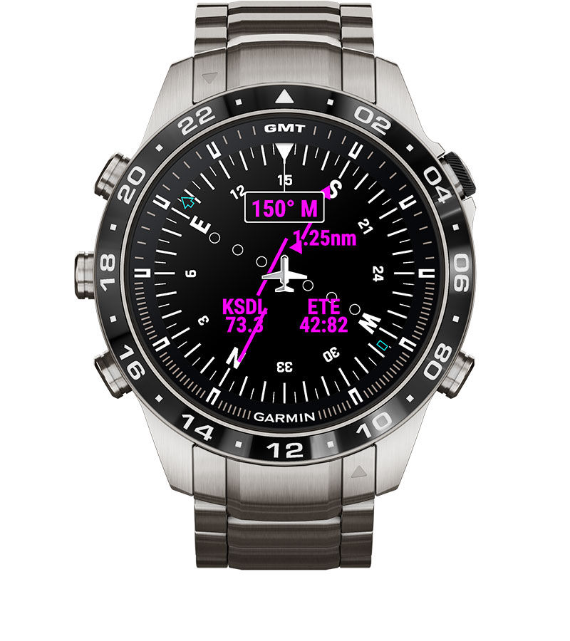 Смарт часовник Garmin MARQ Aviator (Gen 2), 1.2" (3.04cm) AMOLED дисплей, корпус от титаниево покритие, до 16 дни време на работа, 10ATM, 32GB вградена памет, GPS, пулсоксиметър, следене на съня, Bluetooth, ANT+, Wi-Fi, сребрист - характеристика 12