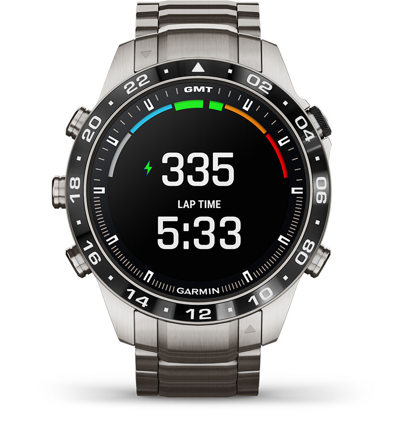 Смарт часовник Garmin MARQ Aviator (Gen 2), 1.2" (3.04cm) AMOLED дисплей, корпус от титаниево покритие, до 16 дни време на работа, 10ATM, 32GB вградена памет, GPS, пулсоксиметър, следене на съня, Bluetooth, ANT+, Wi-Fi, сребрист - характеристика 17