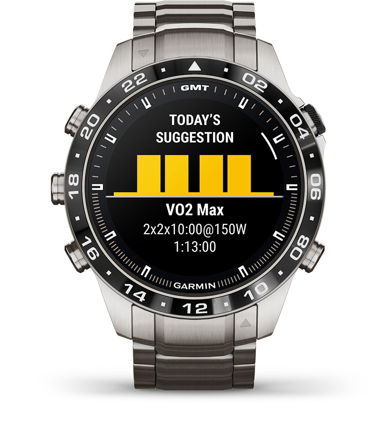 Смарт часовник Garmin MARQ Aviator (Gen 2), 1.2" (3.04cm) AMOLED дисплей, корпус от титаниево покритие, до 16 дни време на работа, 10ATM, 32GB вградена памет, GPS, пулсоксиметър, следене на съня, Bluetooth, ANT+, Wi-Fi, сребрист - характеристика 22