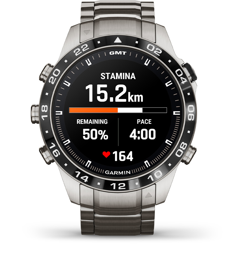 Смарт часовник Garmin MARQ Aviator (Gen 2), 1.2" (3.04cm) AMOLED дисплей, корпус от титаниево покритие, до 16 дни време на работа, 10ATM, 32GB вградена памет, GPS, пулсоксиметър, следене на съня, Bluetooth, ANT+, Wi-Fi, сребрист - характеристика 27