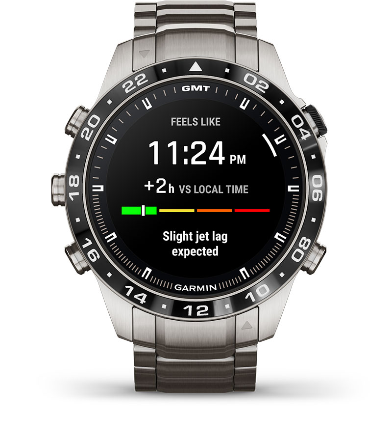 Смарт часовник Garmin MARQ Aviator (Gen 2), 1.2" (3.04cm) AMOLED дисплей, корпус от титаниево покритие, до 16 дни време на работа, 10ATM, 32GB вградена памет, GPS, пулсоксиметър, следене на съня, Bluetooth, ANT+, Wi-Fi, сребрист - характеристика 29