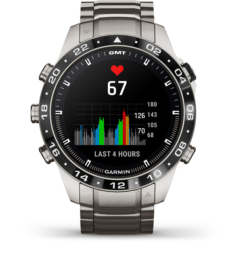 Смарт часовник Garmin MARQ Aviator (Gen 2), 1.2" (3.04cm) AMOLED дисплей, корпус от титаниево покритие, до 16 дни време на работа, 10ATM, 32GB вградена памет, GPS, пулсоксиметър, следене на съня, Bluetooth, ANT+, Wi-Fi, сребрист - характеристика 30