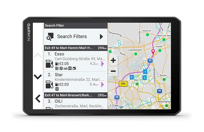 Навигация за камион Garmin dezl LGV710, 6.95" (17.7cm) IPS сензорен дисплей, 32GB вградена памет, слот за microSD, карта на Европа, безплатни актуализации, информация за трафика, Bluetooth, Wi-Fi - характеристика 10