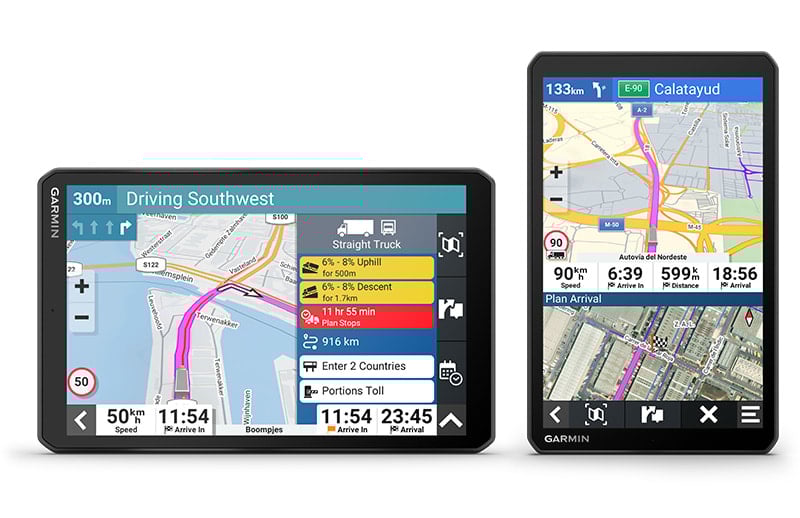 Навигация за камион Garmin dezl LGV710, 6.95" (17.7cm) IPS сензорен дисплей, 32GB вградена памет, слот за microSD, карта на Европа, безплатни актуализации, информация за трафика, Bluetooth, Wi-Fi - характеристика 2