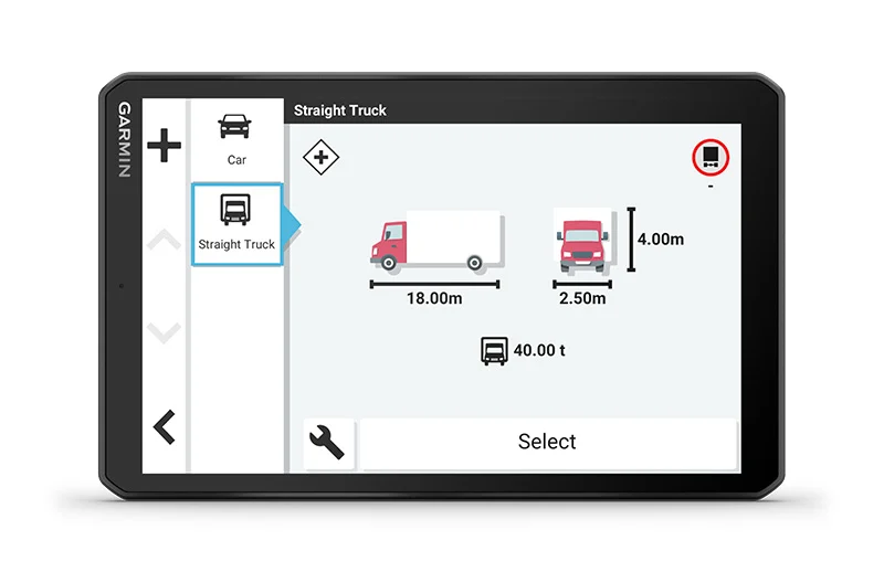 Навигация за камион Garmin dezl LGV710, 6.95" (17.7cm) IPS сензорен дисплей, 32GB вградена памет, слот за microSD, карта на Европа, безплатни актуализации, информация за трафика, Bluetooth, Wi-Fi - характеристика 3