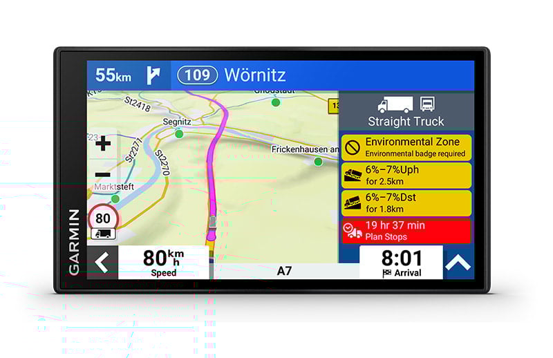 Навигация за камион Garmin dezlCam LGV710, 6.95" (17.7cm) IPS сензорен дисплей, 32GB вградена памет, слот за microSD, вградена 1080p@30fps камера, карта на Европа, безплатни актуализации, Bluetooth, Wi-Fi - характеристика 6