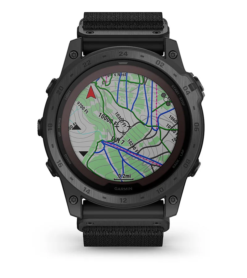 Смарт часовник Garmin tactix 7 Standart Edition, 1.4" (3.56cm) трансфлективен MIP дисплей, до 28 дни време на работа, 10ATM, GPS, спортни режими, пулсоксиметър, следене на съня, Bluetooth, ANT+, Wi-Fi, черен - характеристика 29