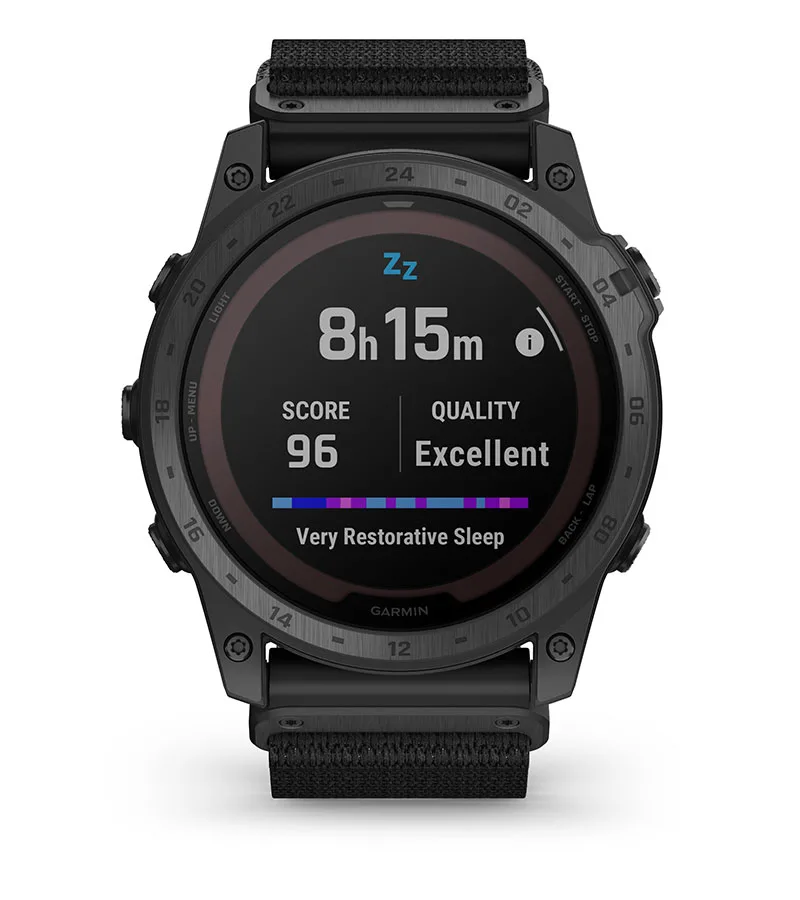 Смарт часовник Garmin tactix 7 Standart Edition, 1.4" (3.56cm) трансфлективен MIP дисплей, до 28 дни време на работа, 10ATM, GPS, спортни режими, пулсоксиметър, следене на съня, Bluetooth, ANT+, Wi-Fi, черен - характеристика 35