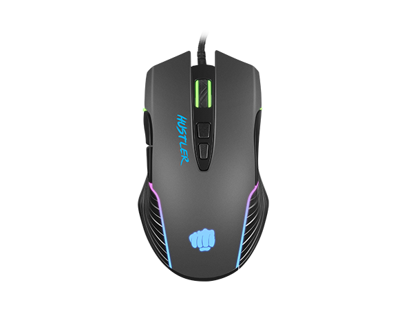 Мишка Fury Hustler (NFU-1698), оптична (6400 dpi), USB, черна, RGB подсветка, 6 програмируеми бутона - характеристика 1